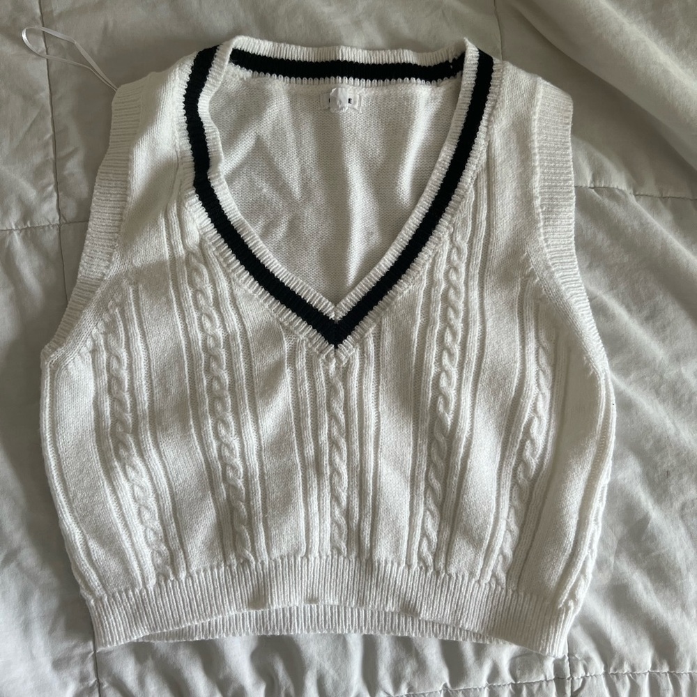 Garage White Sweater Vest
